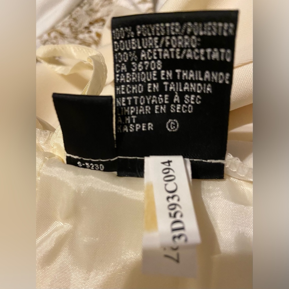 Kasper NWT Timeless Style: Vintage 2P Cream-colored fully-lined pants. - Picture 6 of 10